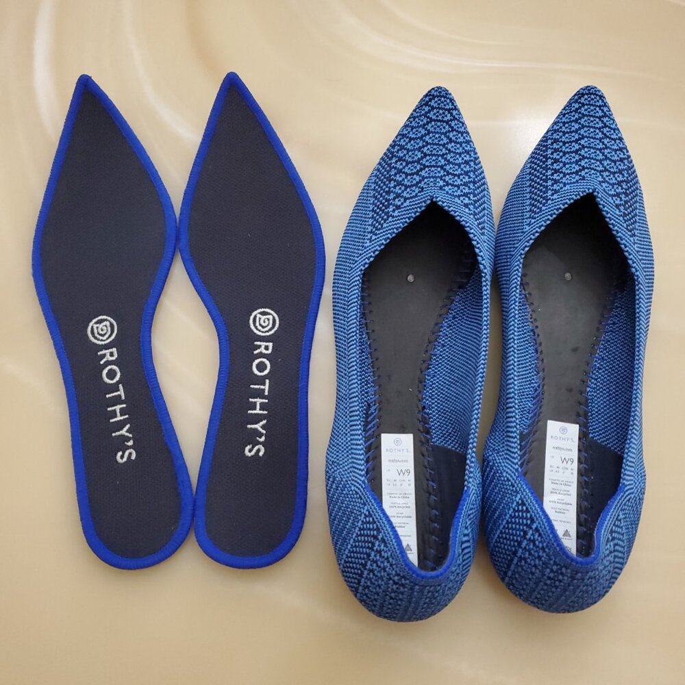 Rothy's The Point Blue Lapis Python Snake Print W… - image 9